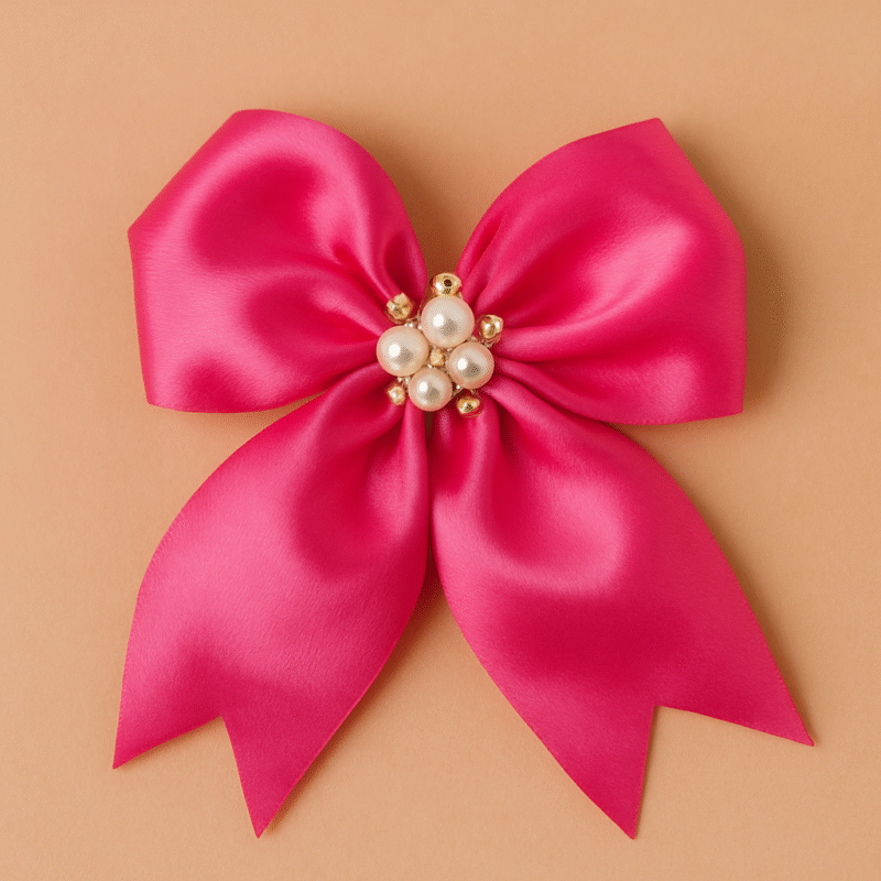 Hot Pink Satin Crunch